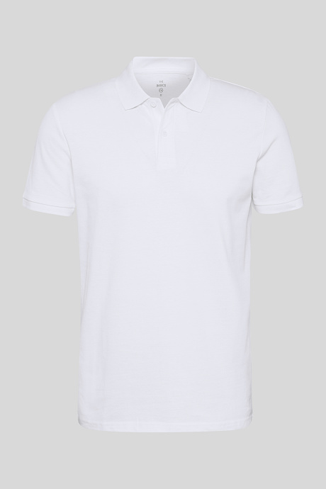 Herren - Basic-Poloshirt - weiß