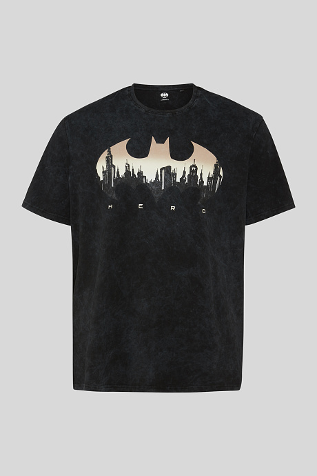 Herren - Batman - T-Shirt - schwarz-melange