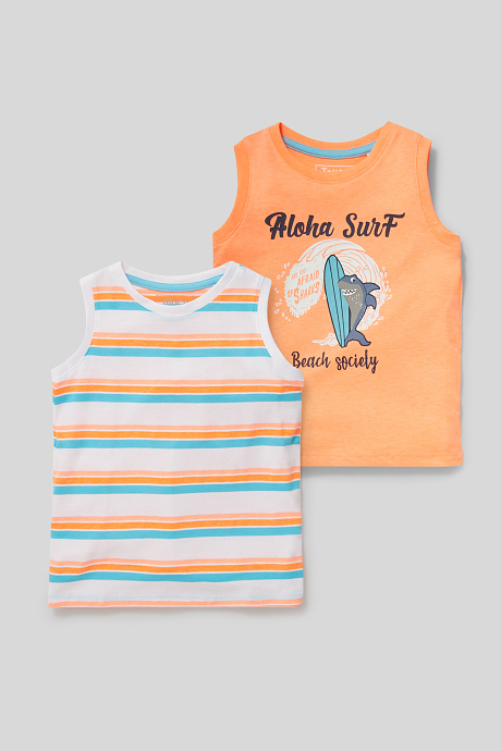 Дети-топ - 2шт-неоновый оранжевый