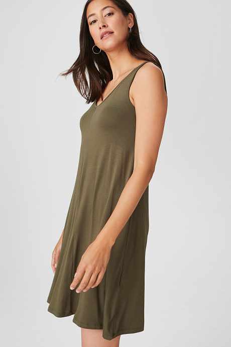 Sale - Basic-платье - темно-зеленый