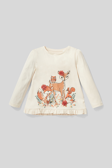 Langarmshirt - Bio-Baumwolle - Glanz-Effekt | C&A