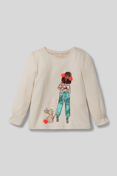 Langarmshirt - Bio-Baumwolle - Glanz-Effekt | C&A