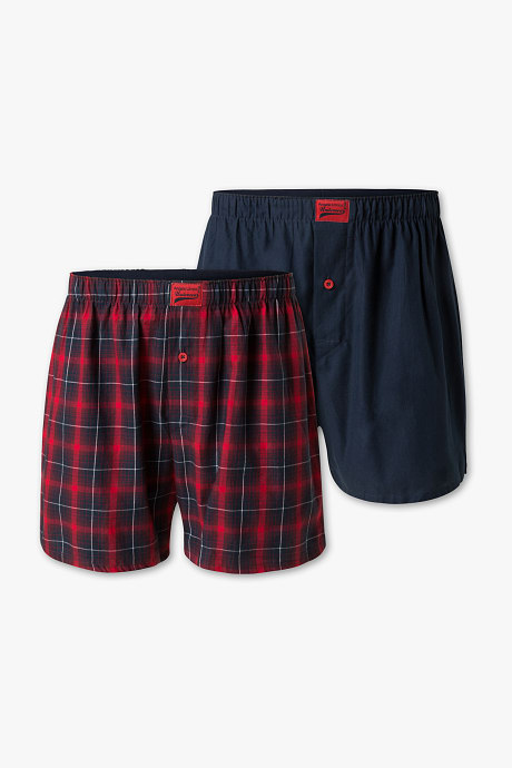 Flanell-Boxershorts - Bio-Baumwolle - 2er Pack