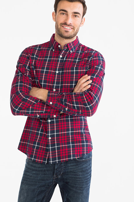 Hemd - Slim Fit - Button down - Bio-Baumwolle