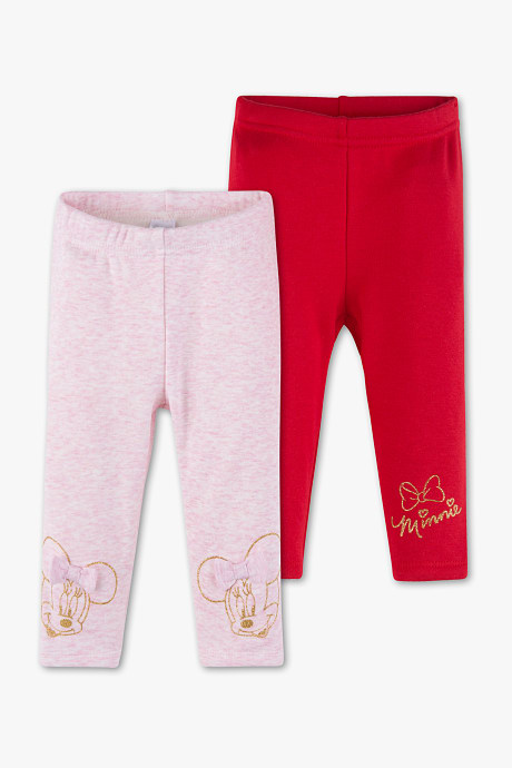 Minnie Maus  - Baby-Leggings - Glanz Effekt - 2er Pack