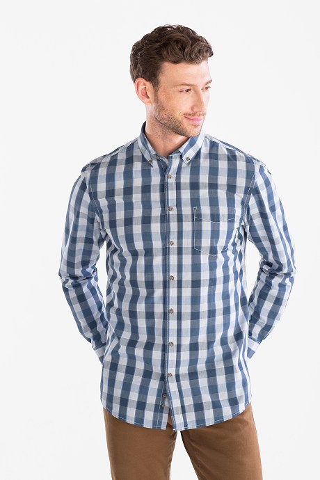 Hemd - Regular Fit - Button down - kariert