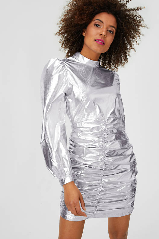 Figurbetontes Kleid Glanz Effekt C A 