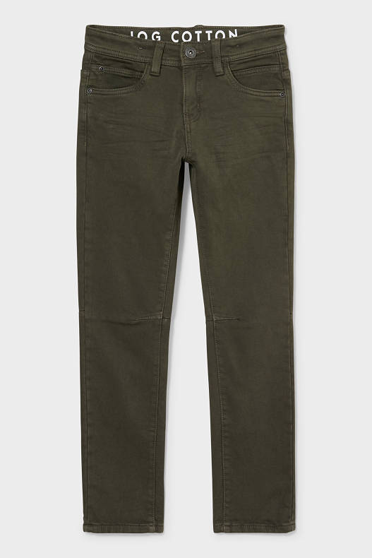 Sale - THE SLIM джинсы - Thermojeans - Jog джинсовая ткань - темно-зеленый