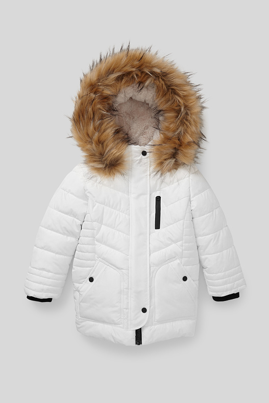 Детская стеганая куртка - белый