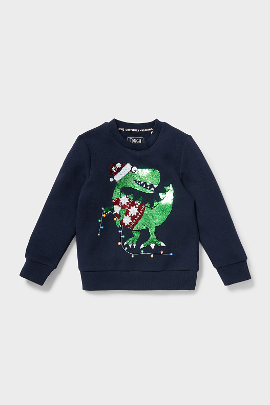 Omkeerbare pailletten voor kids ♥ volg de trend bij C&A Trendy trui met omkeerbare pailletten. Wrijf met u hand over