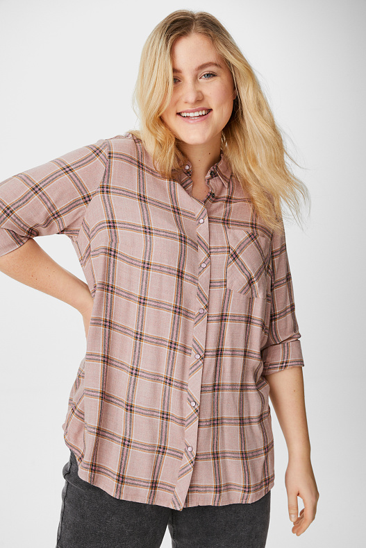 CQR Langarm Flanell kariertes bequemes Button-up Baumwollhemd f/ür Herren