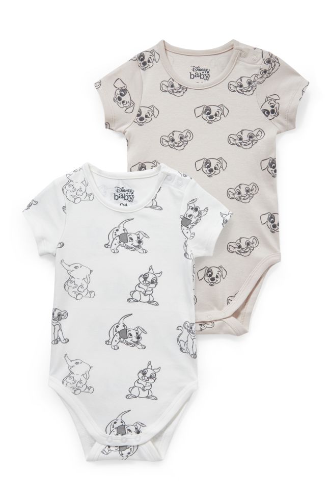 Lot de 2 - Disney - bodys pour bébé - coton bio