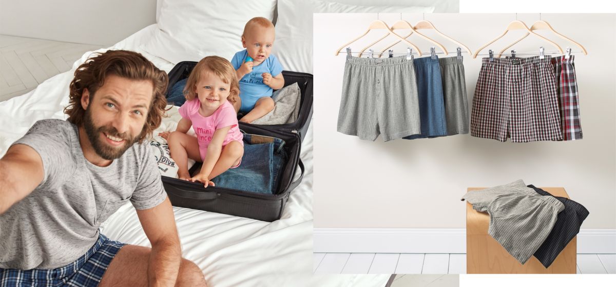 Mann und Boxershorts Mann und Boxershorts