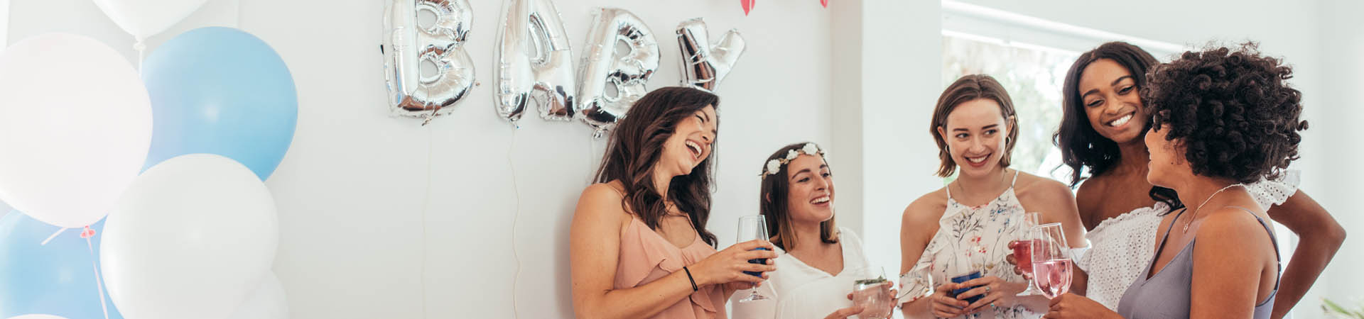 Women enjoying a baby shower.