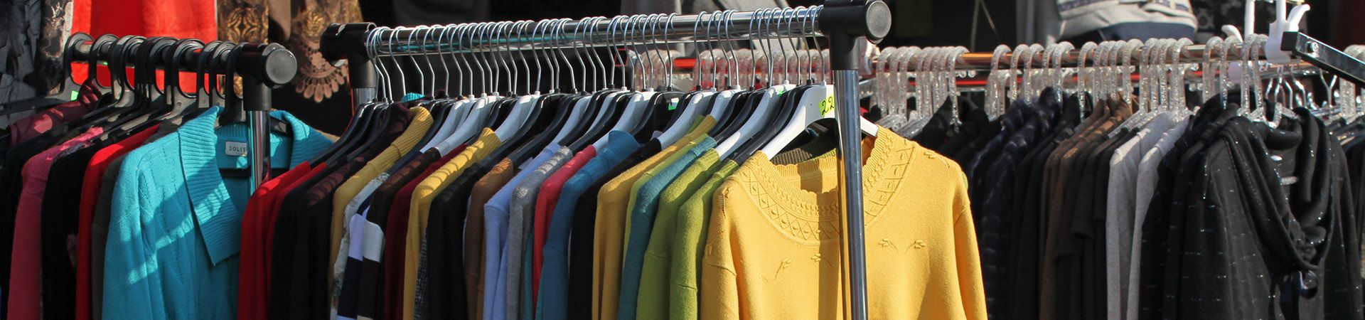 Clothing that is still in good condition is often sold as second-hand goods.