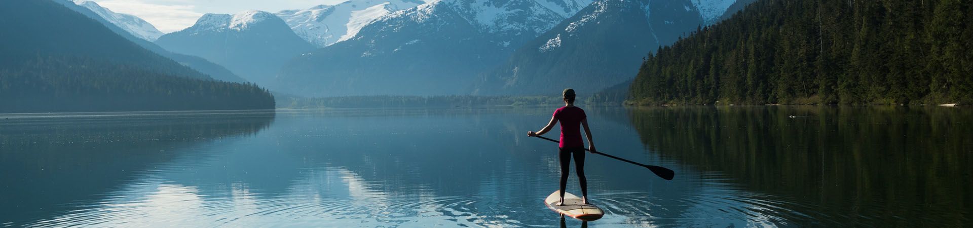 Stand up paddle – Un tour su un lago di montagna.
