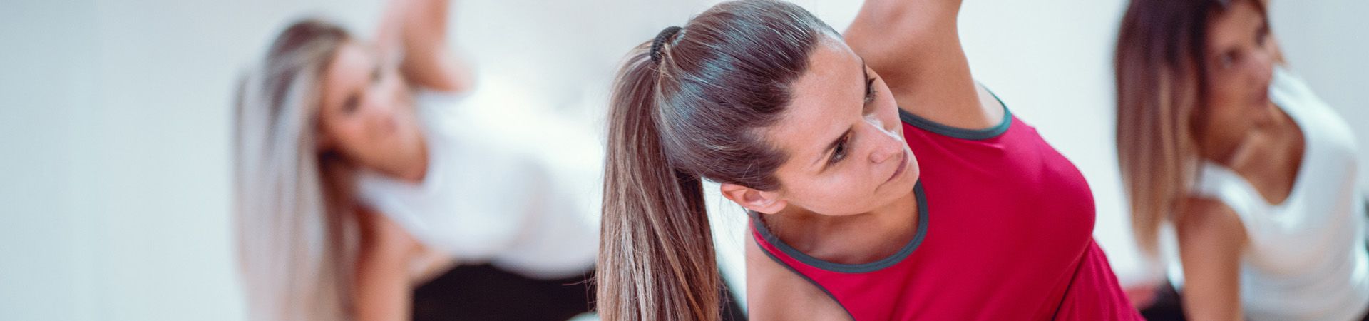 Power yoga: Women in a yoga class.