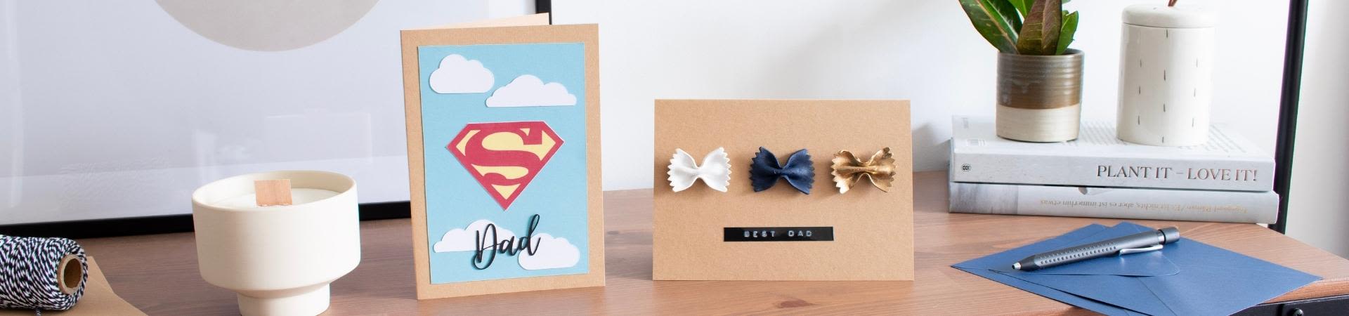 Father's Day cards: two homemade Father's Day cards to make.