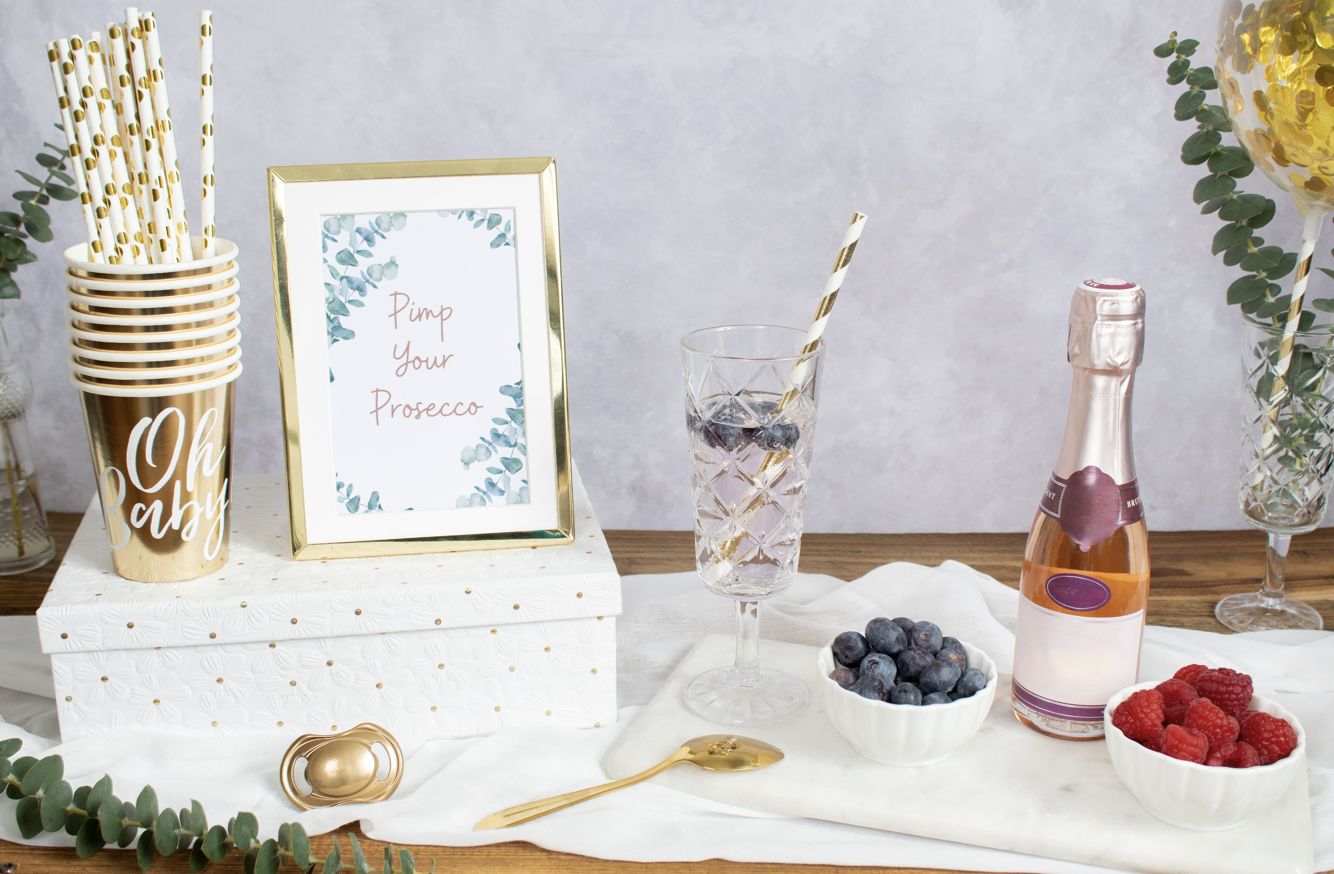 Proseccobar voor het babyfeest. Proseccobar voor het babyfeest.