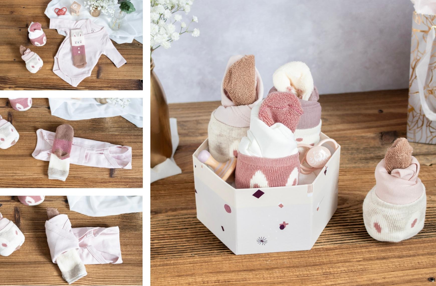 A DIY baby gift: cupcakes made from baby clothes. A DIY baby gift: cupcakes made from baby clothes.