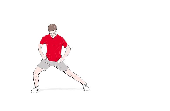 Cool-down - illustration of the stretch for the inner adductors.