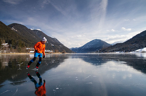 Eislaufen in Österreich.