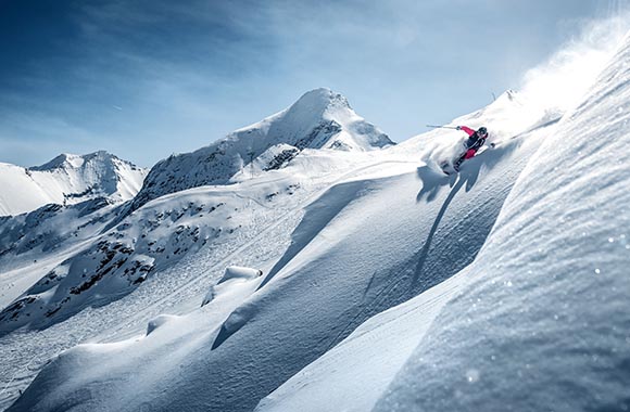Das Gletscherskigebiet Kitzsteinhorn. Das Gletscherskigebiet Kitzsteinhorn.