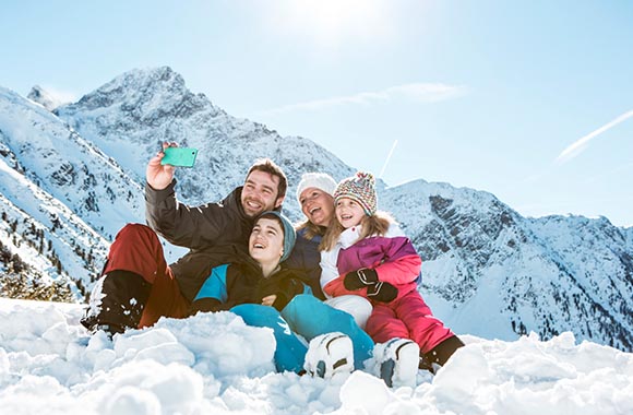 Hochoetz Familie im Schnee. Hochoetz Familie im Schnee.