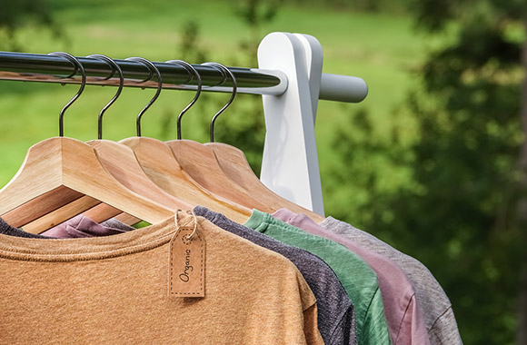 Clothes can be reused through clothing donations or swaps.