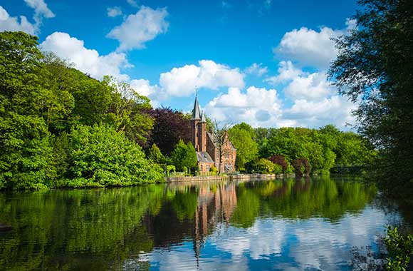Lake of love – Minnewater in Brugge. Lake of love – Minnewater in Brugge.