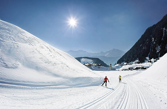 Langläufer im Ötztal. Langläufer im Ötztal.