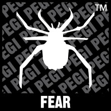 PEGI-inhoudswaarschuwing Fear (nl. angst)