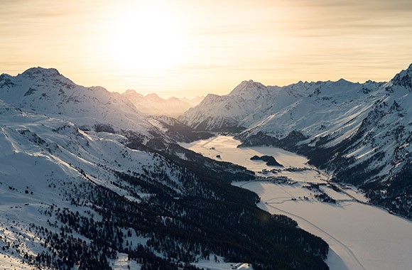 Corvatsch Hahnenseeabfahrt.