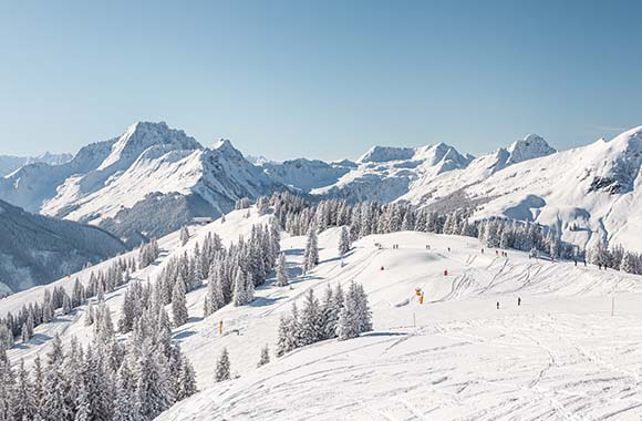 Skigebiet Saalbach. Skigebiet Saalbach.