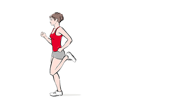 Mouvement des talons-fesses. Mouvement des talons-fesses.