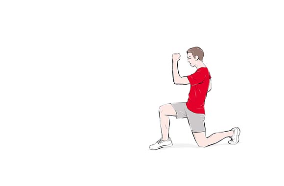 Warm-up - demonstration of lunge.