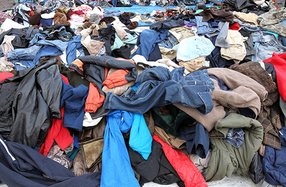 Tattered clothes are turned into cleaning rags or insulation material.
