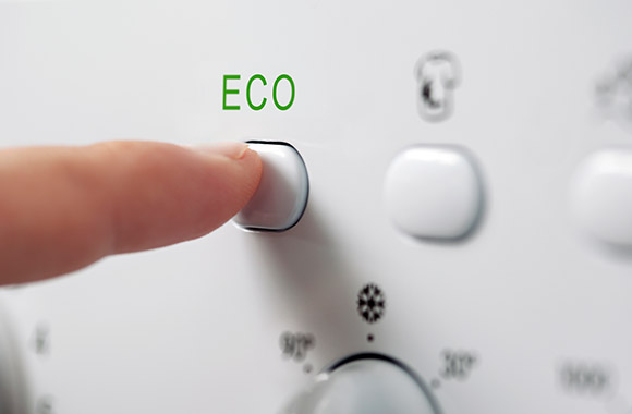 Energiesparprogramm an der Waschmaschine. Energiesparprogramm an der Waschmaschine.