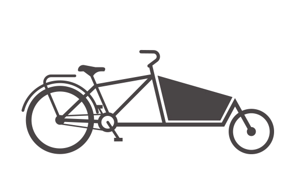 Rappresentazione grafica di una bici da carico.