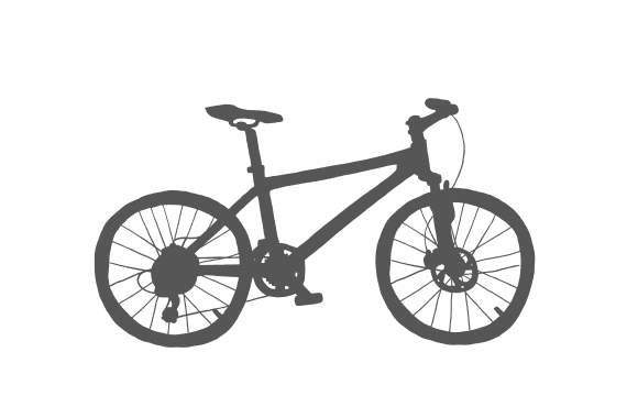 Ilustración de una bicicleta de montaña