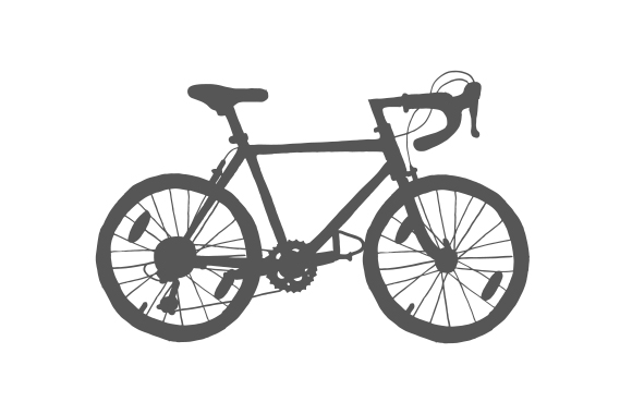 Ilustración de una bicicleta de carretera