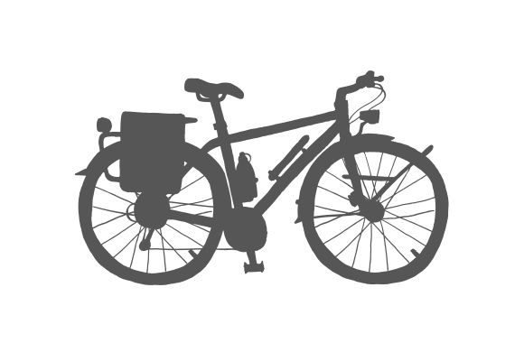 Ilustración de una bicicleta de trekking