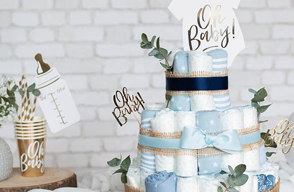 DIY newborn gifts for boys in beautiful shades of blue.