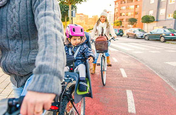 Veilig vervoer van kinderen op fiets