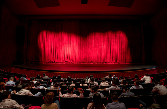 The audience at a theatre festival. The audience at a theatre festival.
