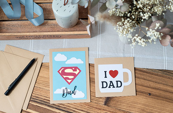 3D Father's Day card in two different versions to make.