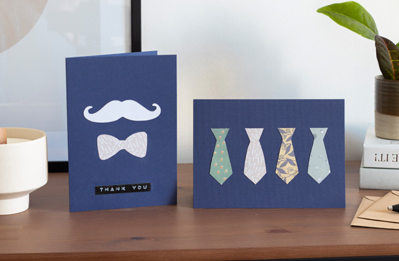 Quick craft idea for a last-minute Father's Day card.