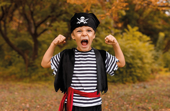 Make your own pirate costume for children: a boy wearing a pirate costume. Make your own pirate costume for children: a boy wearing a pirate costume.