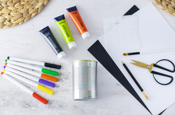 Making Halloween decorations with children: by using some empty tins you can create some spooky monsters or bats. Making Halloween decorations with children: by using some empty tins you can create some spooky monsters or bats.