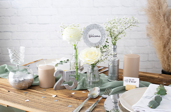 Silver wedding anniversary decoration ideas